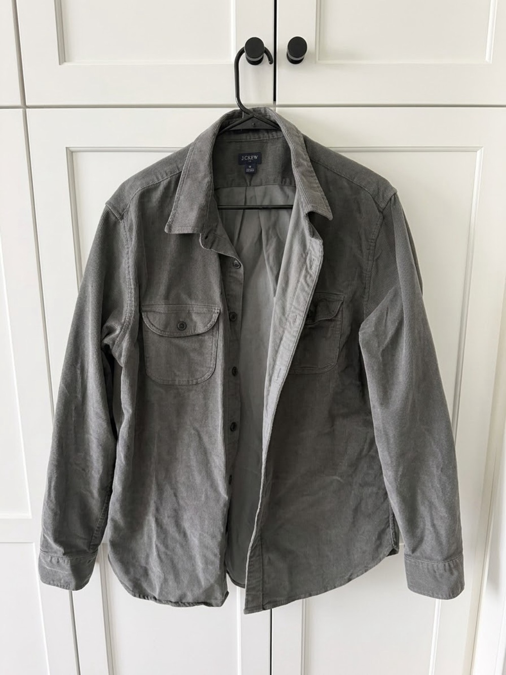 J. Crew Men's Gray Corduroy Overshirt Jacket